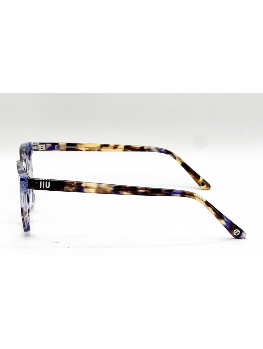 Muse 32-001893 Blue Tortoise Square Authentic Eyeglass Frames 49-20-145 - Picture 2 of 5